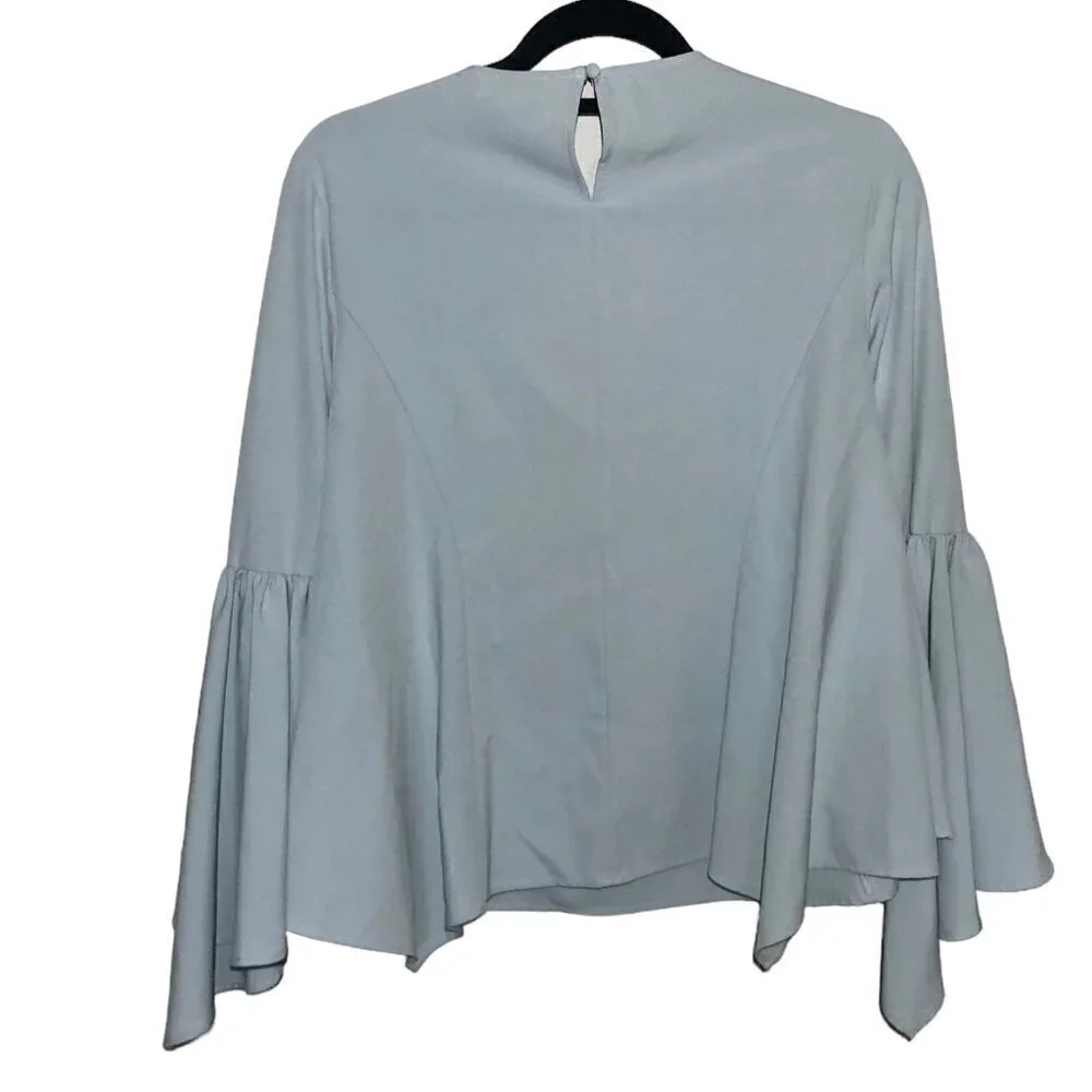 Carmen Marco Valvo Bell Sleeve Blouse - Picture 2 of 3